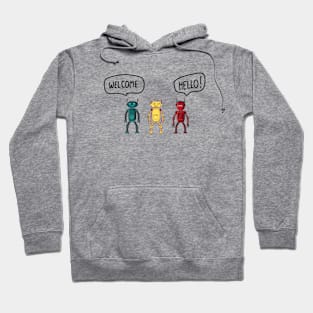 3 robots Hoodie